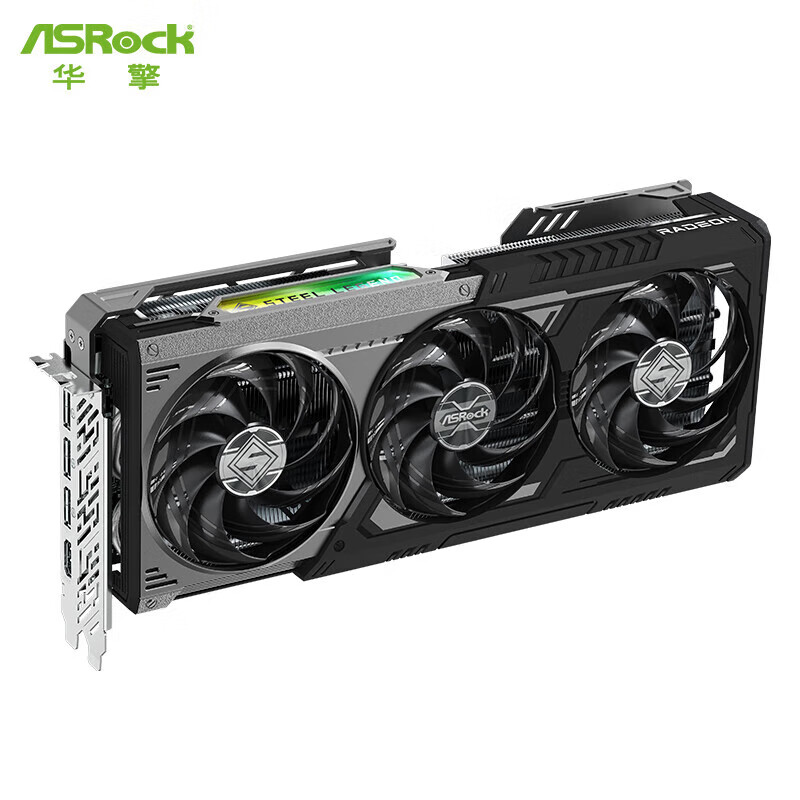 华擎AMD RADEON RX9070/RX9070XT显卡 16G 电竞游戏设计电脑显卡 RX9070XT SLD 16G钢铁传奇黑色款