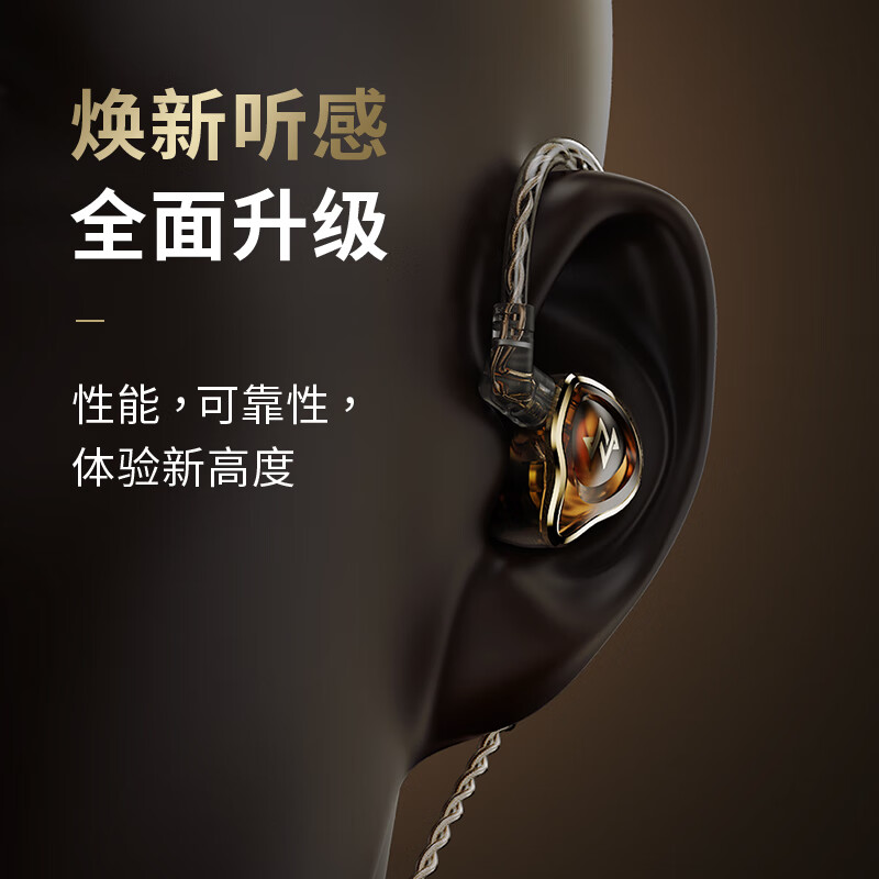 宁梵声学NF ACOUS NA20 沉浸氛围顺滑耐听 HIFI耳机 音乐耳机 有线耳机 柔和版NM20 棕金色