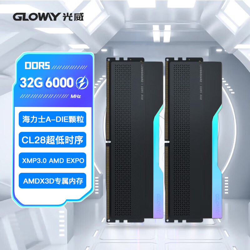 光威32GB套装DDR5 6000 台式机内存条 龙武RGB海力士A-die颗粒CL28 【D5 6000】龙武RGB A-die C28 16GB 2条套条