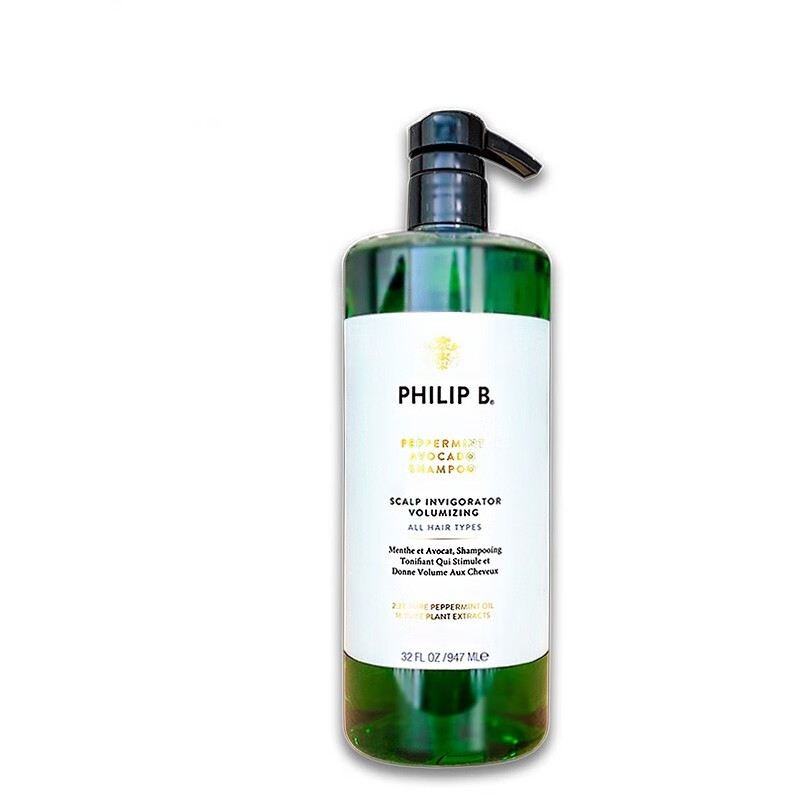 Philip B进口 Philip b 菲利普洗发水系列 薄荷鳄梨丰盈洗发露 947ml