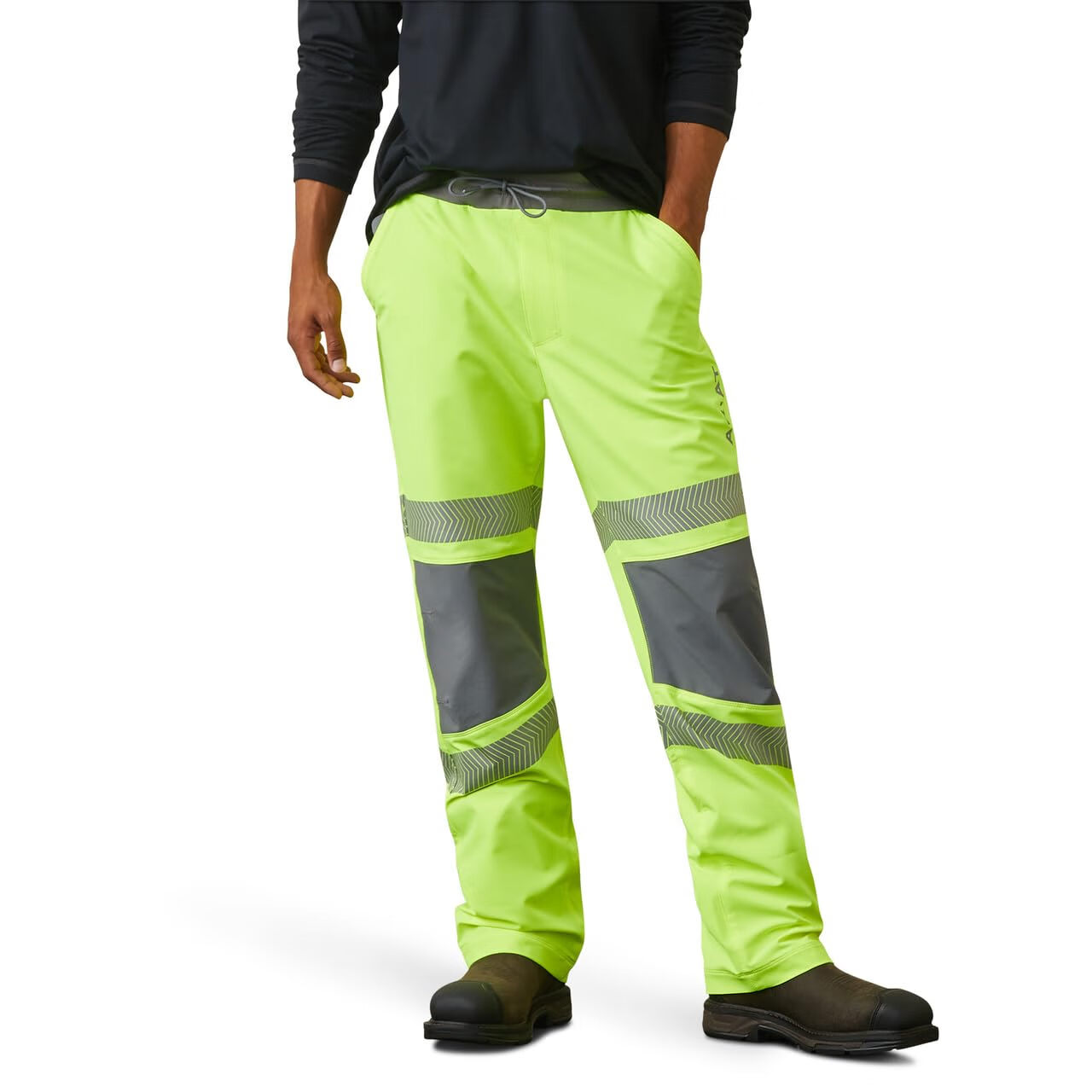 ariatARIAT 男式 Rebar Durastretch 套穿直筒裤, Hi Vis 黄色 Hi Vis 黄色 Medium