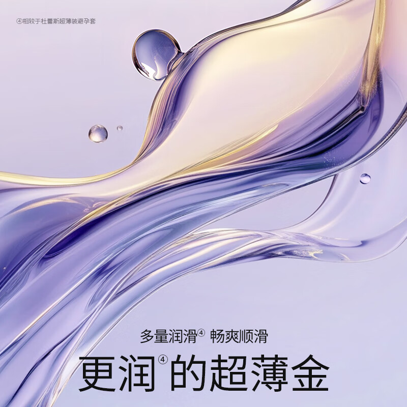 杜蕾斯(durex)水润超薄四合一避孕套隐形玻尿酸情趣001003安全套套男女计生用品 四种快感【20只】水润超薄四合一20