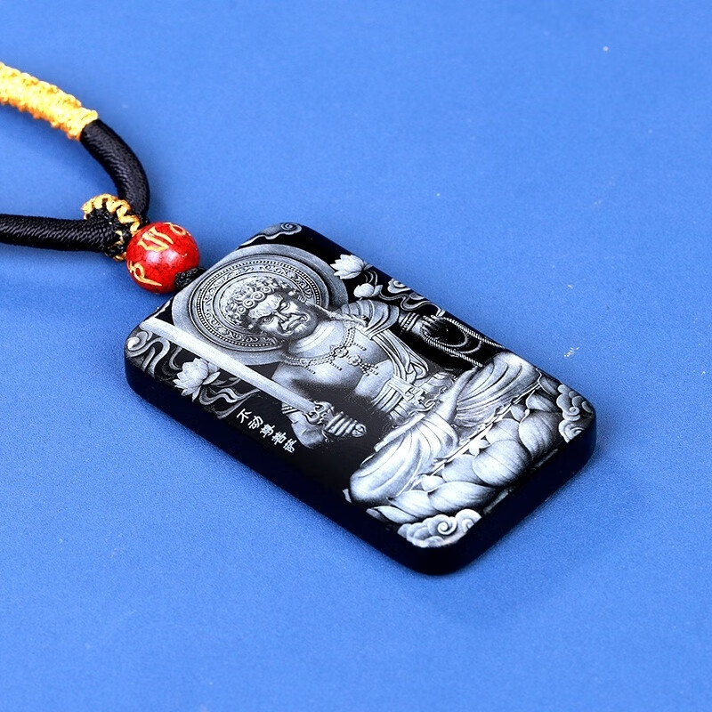 俊山美玉和田玉本命佛平安无事牌12生肖守护神玉石吊坠本命年玉佩男女款 不动明王（生肖鸡）