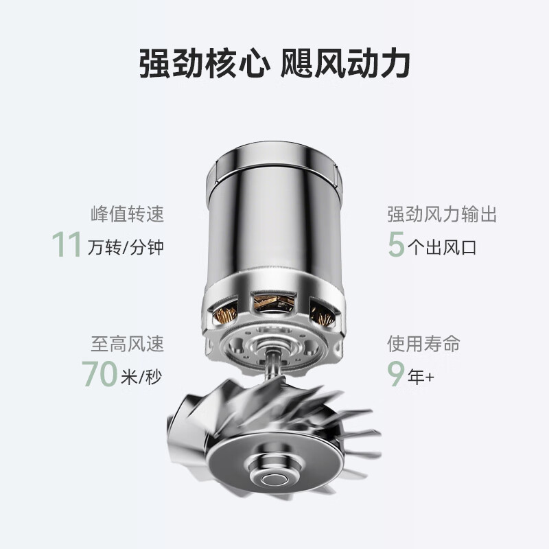 库思特高速吹风机家用儿童负离子护发电吹风便携大功率低音大风力速干不伤发吹风筒生日节日福利礼物推荐 【粉色】负离子+磁吸风嘴+亮面+礼盒装