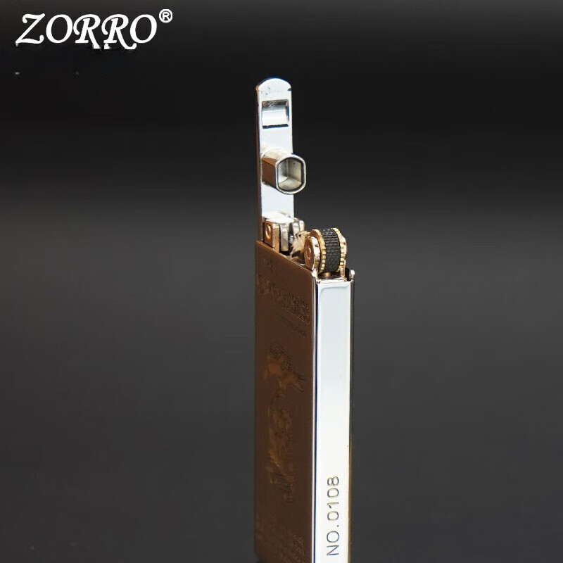 佐罗佐罗煤油打火机升降机白镍双色康斯坦丁753薄窄机创意男士礼物 薄升降机白镍敢死队753