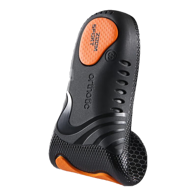 樂拓行2雙運動專用鞋墊男軟彈站久不累踩屎感高彈減震防磨吸汗透氣防臭 1雙裝【橙黑】適用籃球/足弓抗扭 4142碼