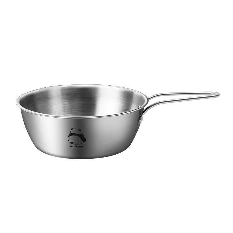 美厨（MAXCOOK）304不锈钢碗带把手 汤碗泡面碗韩式碗米酒碗大碗拌饭碗MCWA8142