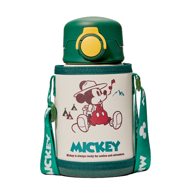 迪士尼儿童保温杯带吸管316不锈钢宝宝直饮壶男女小学生便携喝水杯子