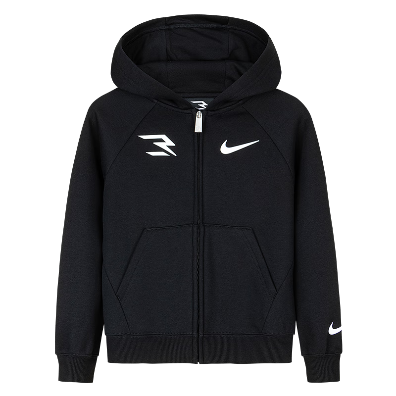 NIKE3BRAND 耐克童裝男童開襟衛(wèi)衣冬季新款保暖加絨兒童長袖上衣