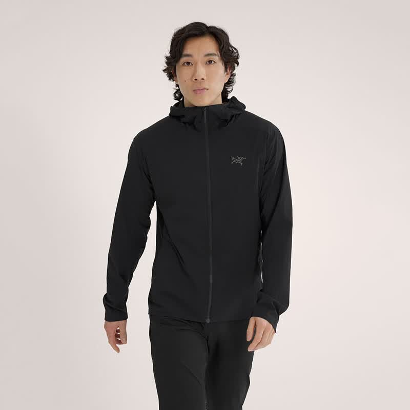 始祖鸟（ARC'TERYX）男士户外棉服 阿童木Atom SL 防风透气保暖轻量连帽防水夹克外套 黑色/Black 2XL