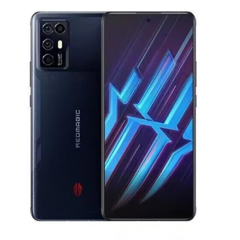 NX669J-P红魔6Pro游戏手机红魔5G骁龙888吃鸡游戏机全新拆封 红魔Play6GB+128GB斑斓黑