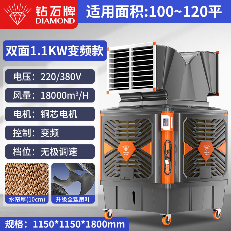 ��ʯ�ƹ�ҵ�ƶ�����ˮ��յ�����ˮ�յ���ֳ���͹�������������� 1.1kw��Ƶ��-˫�� ��ѹ380Vˮ����10cm