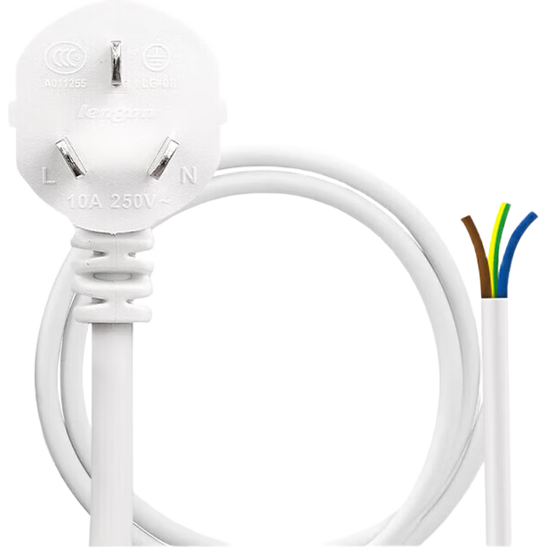 良工（lengon）10A電源延長(cháng)線(xiàn)三芯電線(xiàn)插頭帶線(xiàn)插座插排插線(xiàn)板連接線(xiàn)多用家用工業(yè)接線(xiàn) LG-08全長(cháng)1米