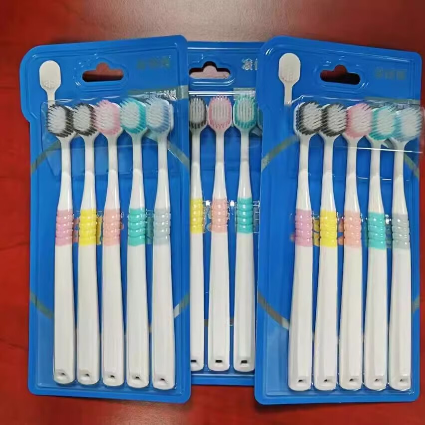 凌伢医牙科医用毛刷牙刷口腔清洗专用男女牙齿护理清洁神器家庭装 【医用牙刷+家庭版10支装+一类医疗器械】 超值5支家用装
