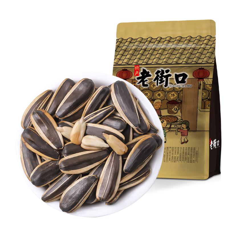 老街口 五香瓜子1斤装 每日坚果 葵花籽休闲零食坚果炒货小吃年货
