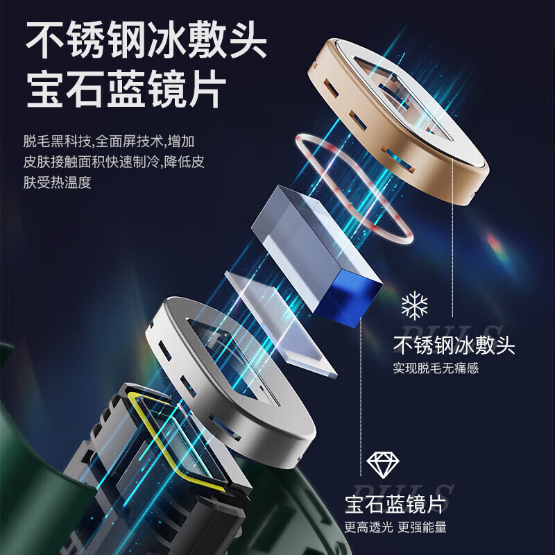 ulike脱毛仪器Air20光子冰点蓝宝石脱毛仪院线全身脱毛适用智能测 2144冰晶绿(无冰点) 限定礼盒 【正品直售 京质保障】