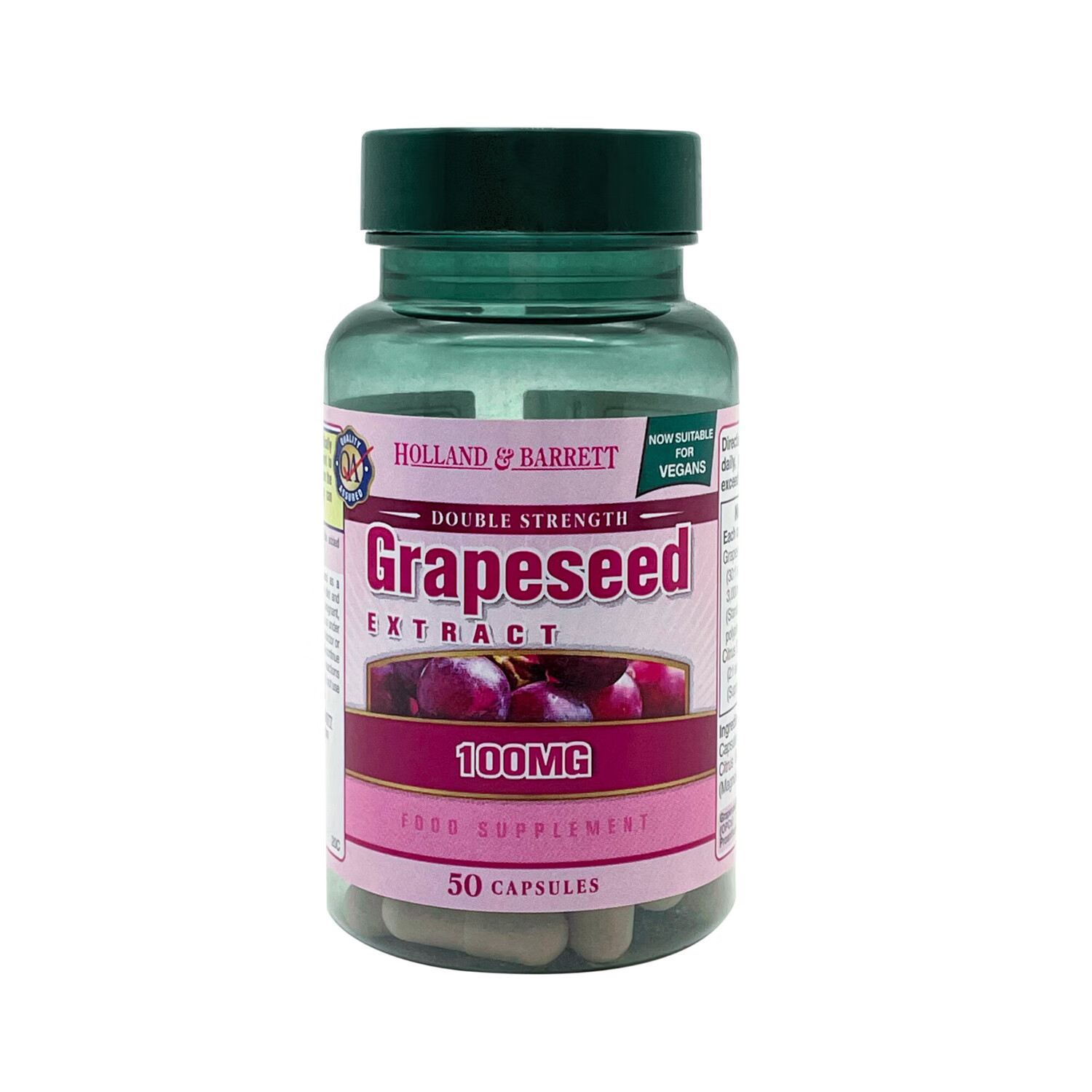 荷柏瑞Holland&Barrett浓缩葡萄籽原花青素胶囊淡化色素英国进口50粒/瓶 葡萄籽精华 三盒装（50粒/瓶）