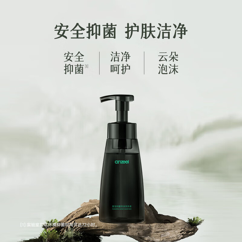 安洁（Anzeel）抑菌消毒易冲洗泡沫洗手液中性pH母婴可用泡泡洗手液星级酒店同款 挪威森林香型260g*1瓶