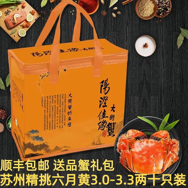 【活蟹】阳澄佳缘大闸蟹 现货鲜活大螃蟹公母蟹 海鲜水产生鲜礼盒 【精选】六月黄3.0-3.3两 十只礼盒装