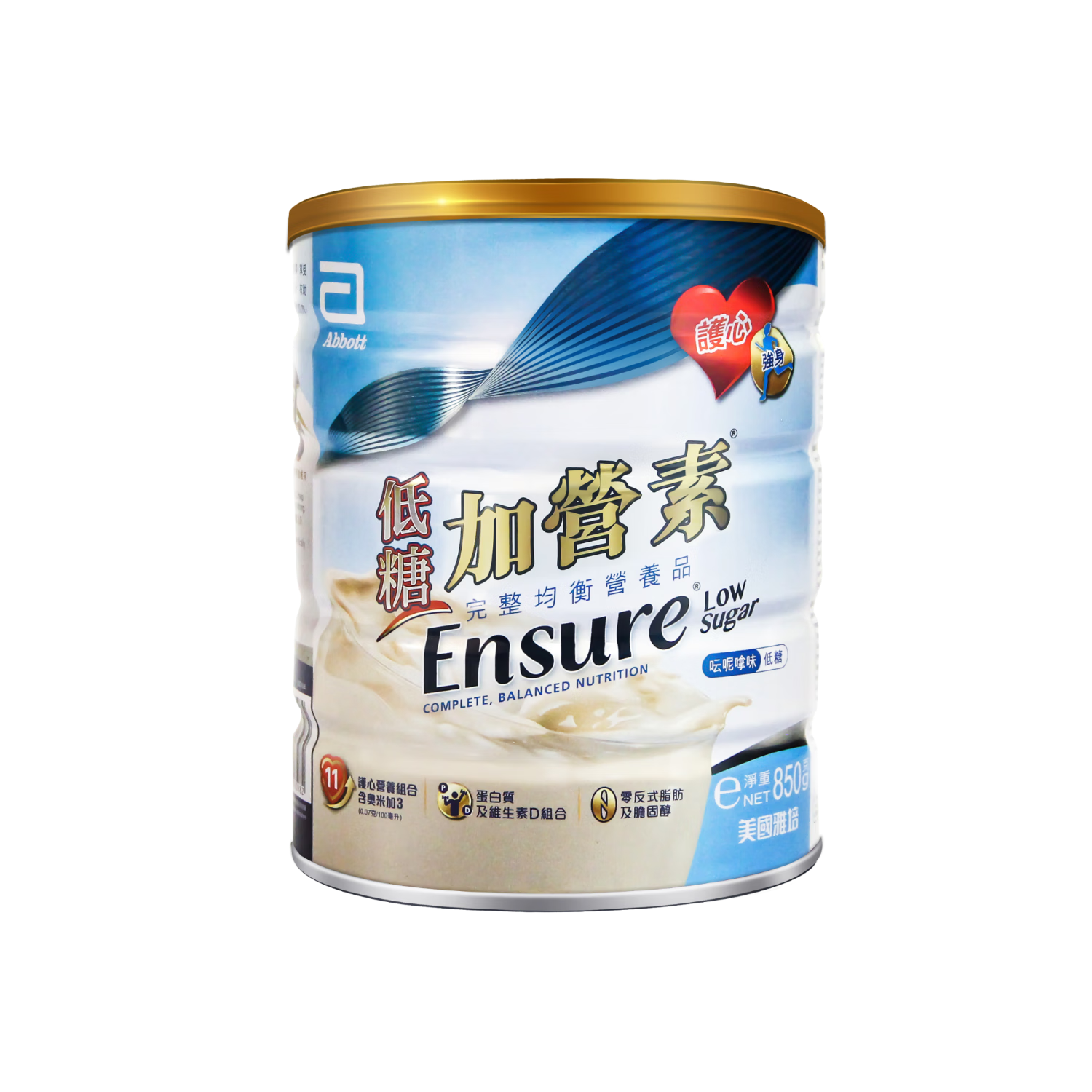 雅培（Abbott）低糖加營素 全營養(yǎng)配方粉中老年?duì)I養(yǎng)蛋白粉 禮盒裝 850g*2