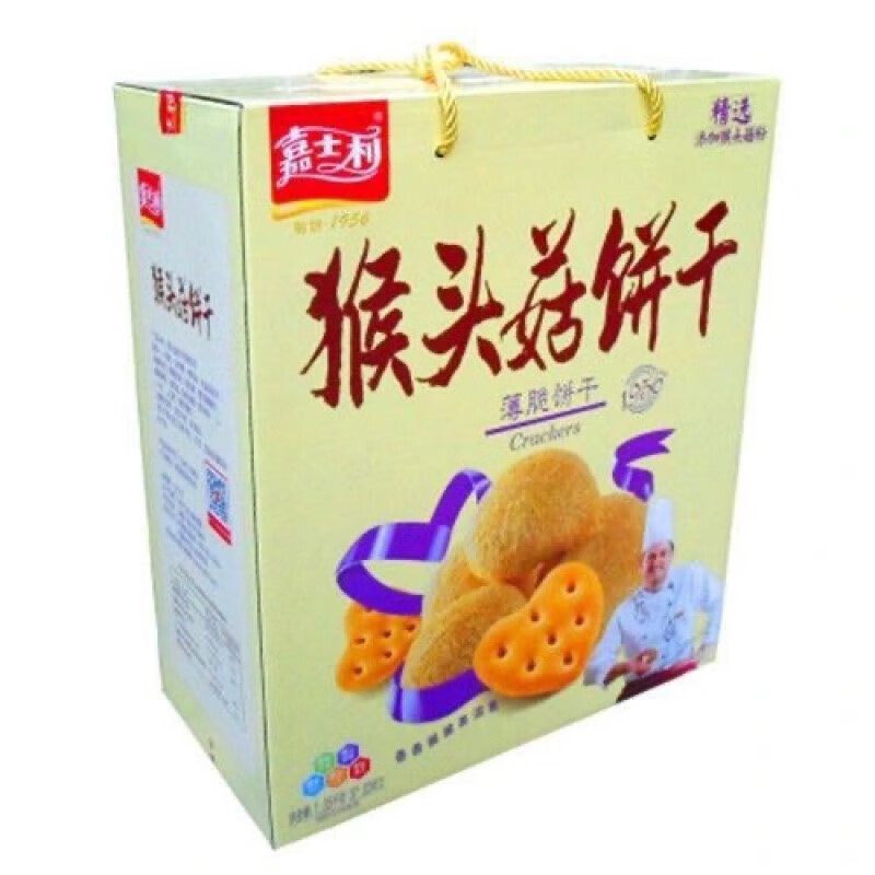 嘉士利餅干猴頭菇餅干1050g禮盒裝餅干酥性餅干禮 薄脆餅干一盒 嘉士利猴頭菇餅干(1050g一盒)