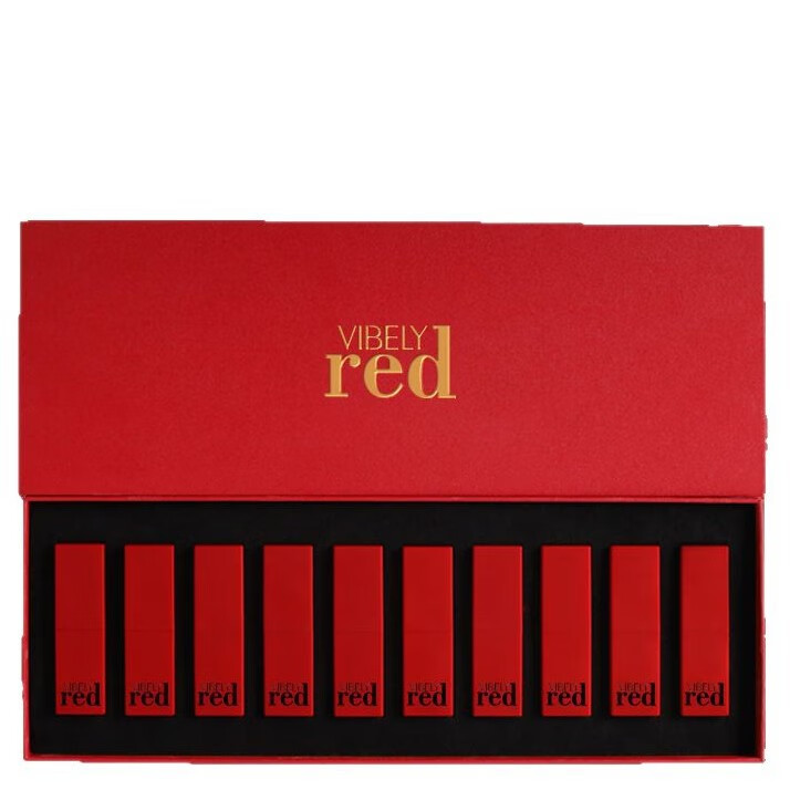 【精选直发】大红唇情蜜语口红哑光雾面中国风口红唇膏持久中国红 C154酒红色(一支)