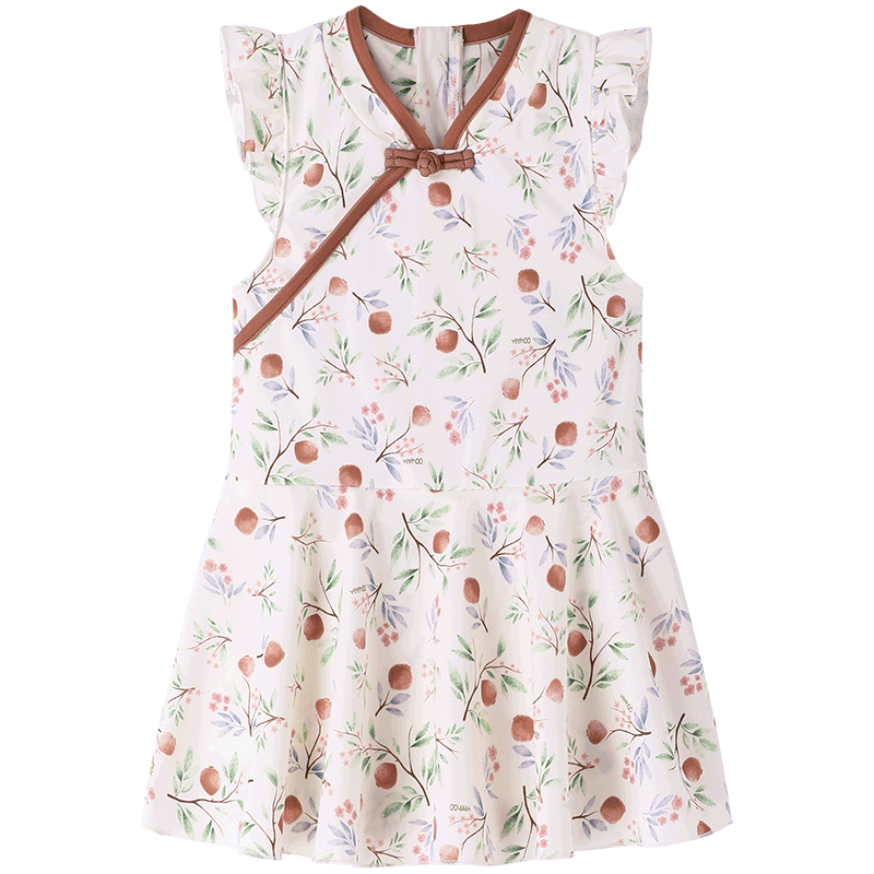 英氏（YEEHOO）儿童泳装夏季女童连体背心泳裙防氯中大童速干泳衣