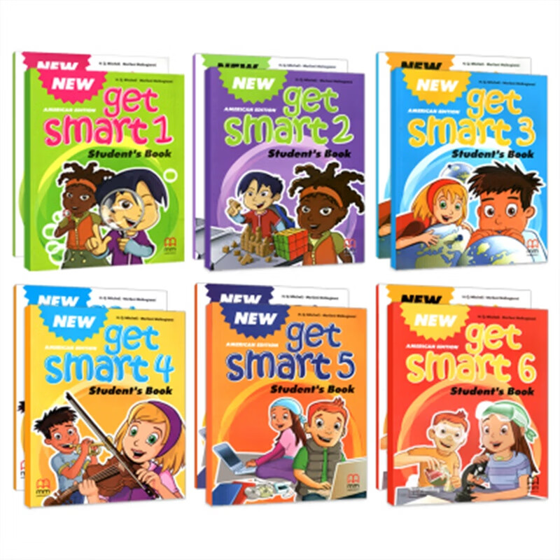 【原版进口】MM出版社少儿英语教材NGS新版New Get Smart 1级别配套学生课本练习册 含教学资源互动软件少儿美语教材英语书籍 1级别学生套装(课本+练习册)