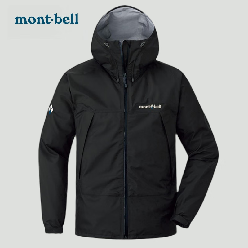 mont·bell日本七巧板穿搭户外男冲锋衣外套防风防水透气登山旅行 BK黑色M码