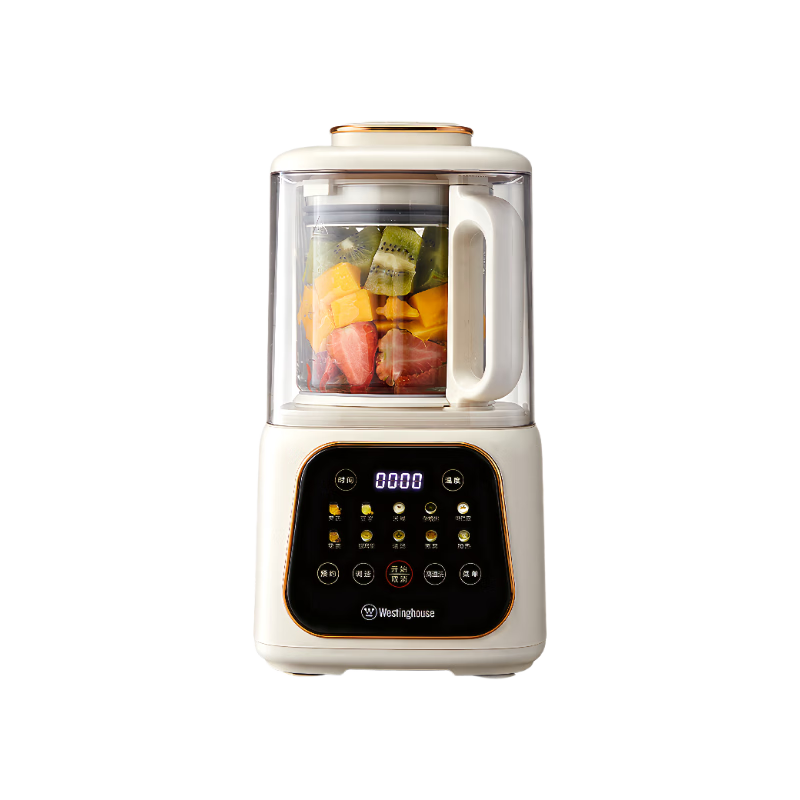 西屋（Westinghouse）無刷破壁機家用豆漿機加熱全自動榨汁機變頻降噪柔音觸控彩屏輔食機 WPB09J21-W