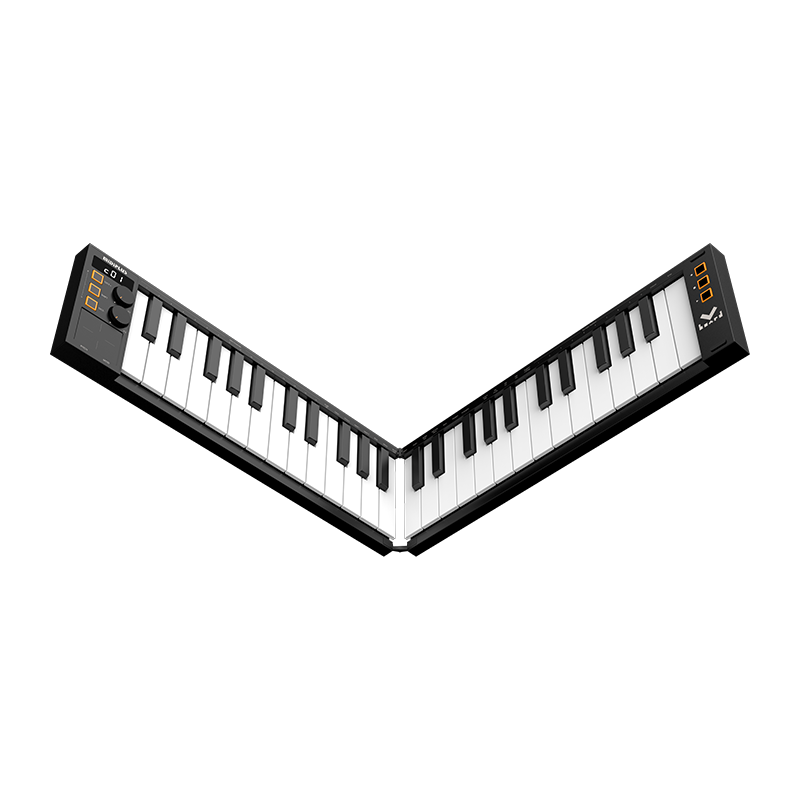MiDiPLUS AKM移动便携迷你电音编曲Vboard49键蓝牙折叠MIDI键盘控制器 V49折叠MIDI键盘+踏板（标配）