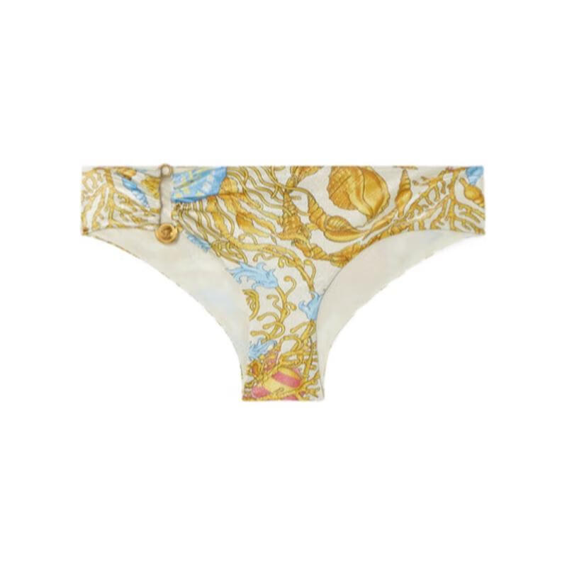 范思哲（VERSACE）女式金屬質(zhì)感層壓比基尼泳褲時尚印花設(shè)計性感海灘裝 多色 均碼 |4