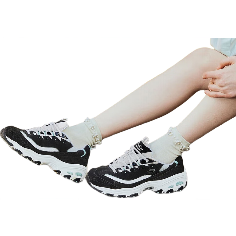 斯凯奇（Skechers）女鞋秋季厚底增高熊猫鞋复古老爹鞋软底百搭休闲运动鞋11959