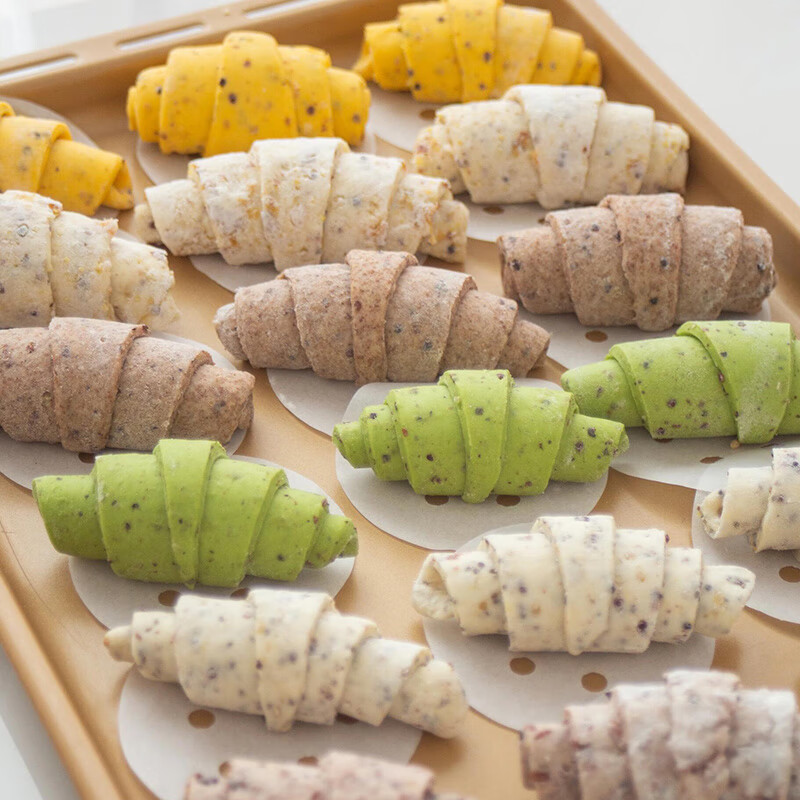 山东藜麦粗粮牛角馒头包儿童孕妇健康代餐主食品0添加早餐半成品 【5味混合】藜麦牛角馒头1袋