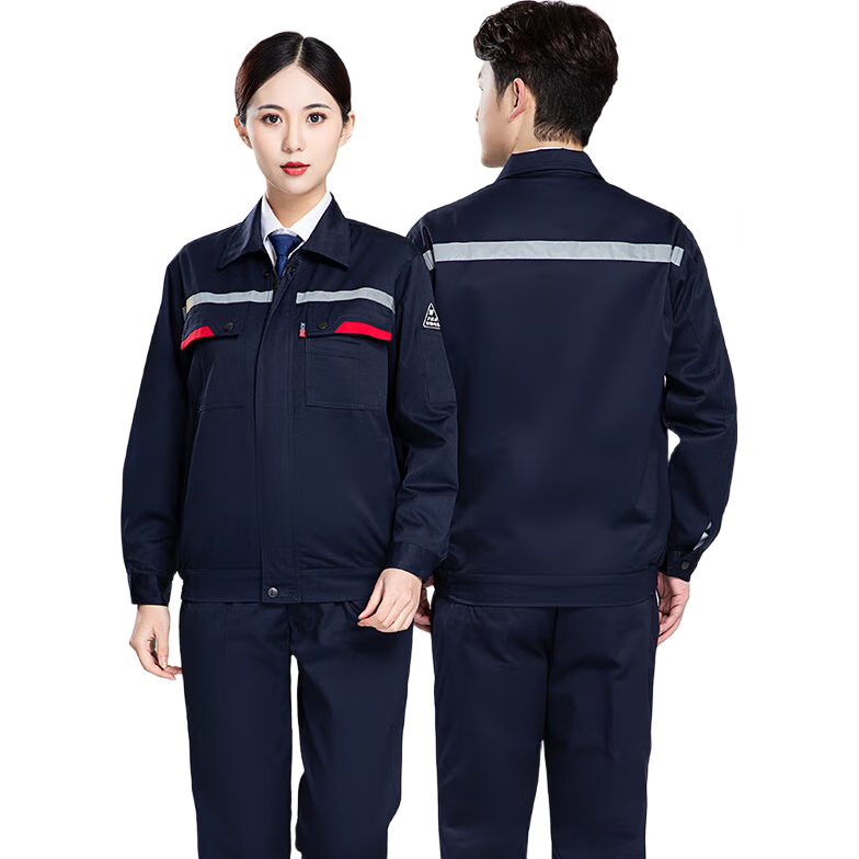 保羅嵐芝防靜電秋季工作服套裝男長(cháng)袖勞保服電工電網(wǎng)耐磨透氣勞保服可印制