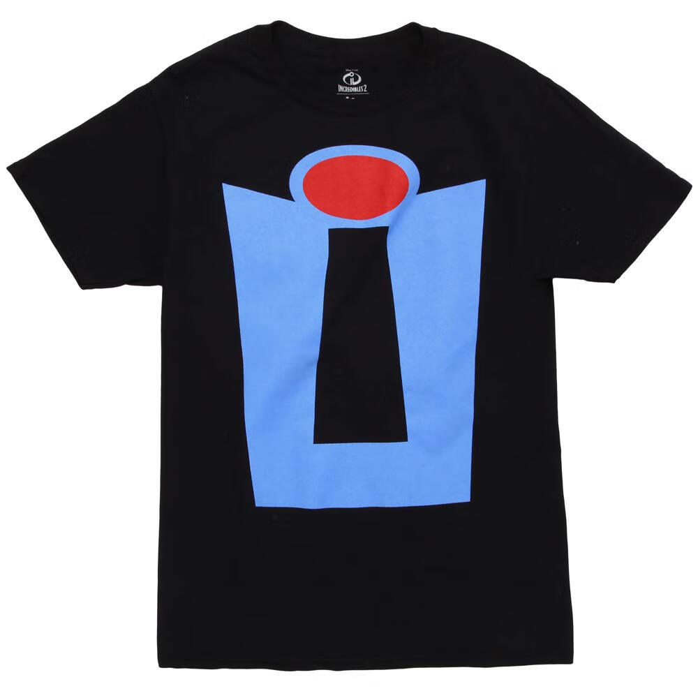 Disney 迪士尼男式 The Incredibles 复古西装 T 恤, 黑色//白色 黑色//白色 中号