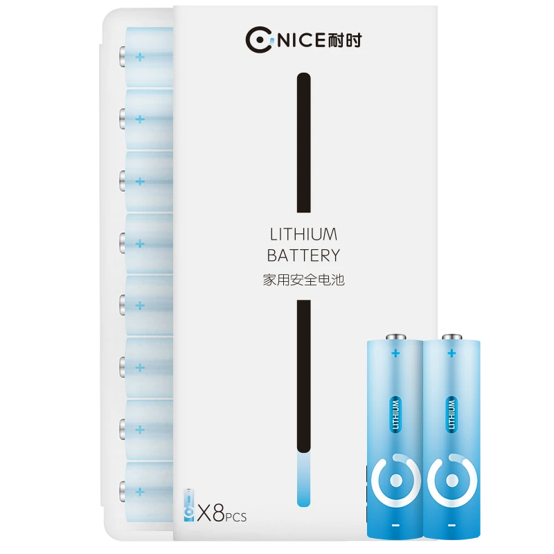 耐时智能门锁5号电池 锂铁电池 赠电池盒 适用指纹锁/电子门锁 凯迪仕TCL华为小米德施曼PHILPS鹿客voc 智能门锁专用5号8节 5号
