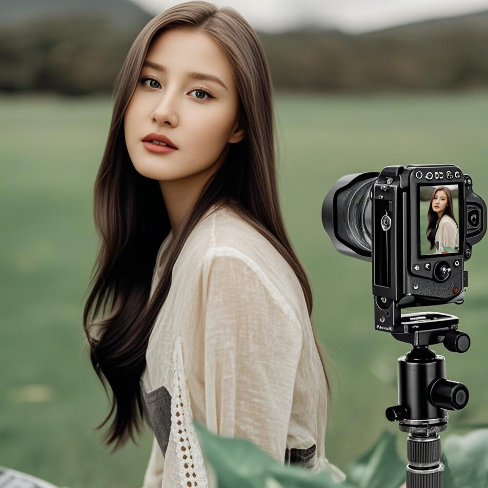 阿莱卡阿莱卡直播L型快装板竖拍板竖屏板适用索尼佳能快拆板通用 黑色