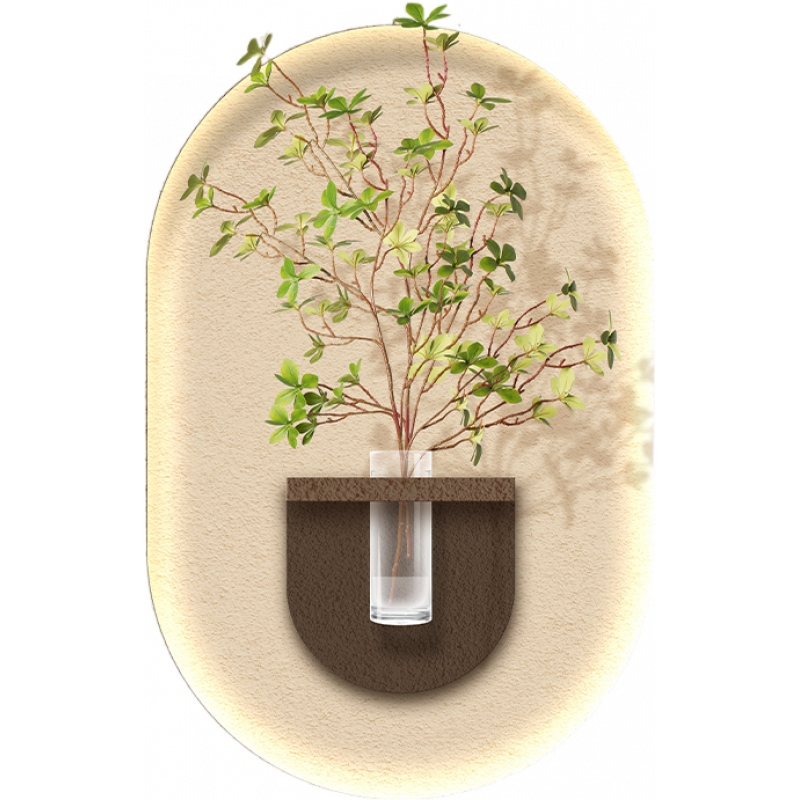 記著奶油風(fēng)玄關(guān)裝飾畫(huà)水培綠植掛畫(huà)DIY砂巖創(chuàng)意立體LED壁燈餐廳壁掛畫(huà) DQ6084【立體砂巖+玻璃花瓶】 70*100cm【仿真綠植】 LED立體燈畫(huà)（充電寶款+遙控器）