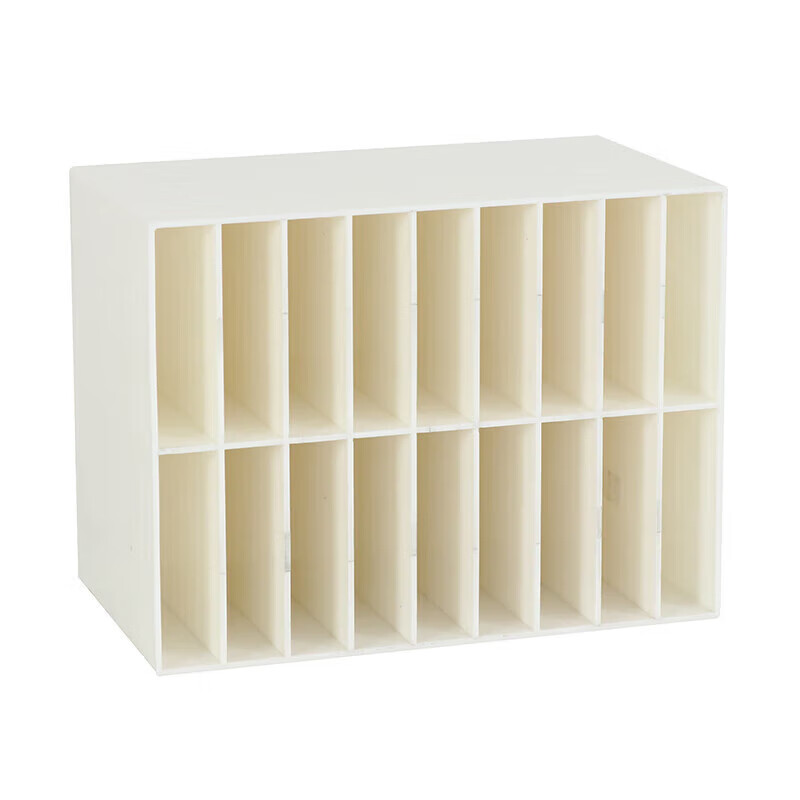 宸学文具透明多层大容量彩笔收纳架马克文具盒 马克笔架18格白色