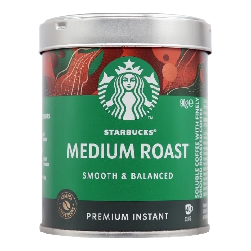 星巴克（Starbucks）咖啡粉罐裝 意式濃縮派克美式咖啡豆袋裝 純進(jìn)口門(mén)店同款阿拉比卡 90g鐵罐深度烘焙咖啡粉