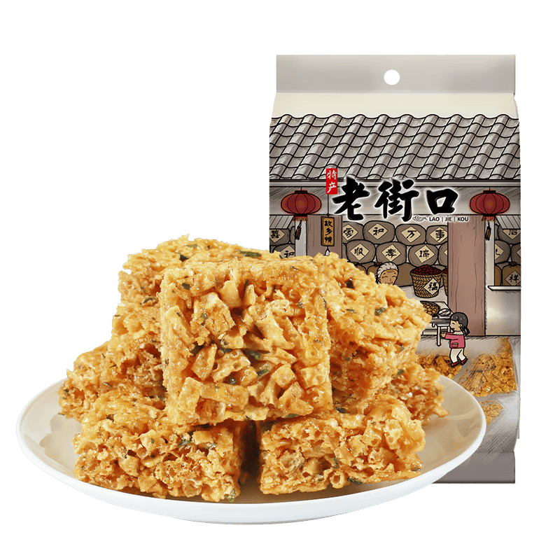 老街口琪玛酥400g香葱味老式沙琪玛办公室零食小吃充饥营养早餐糕点年货