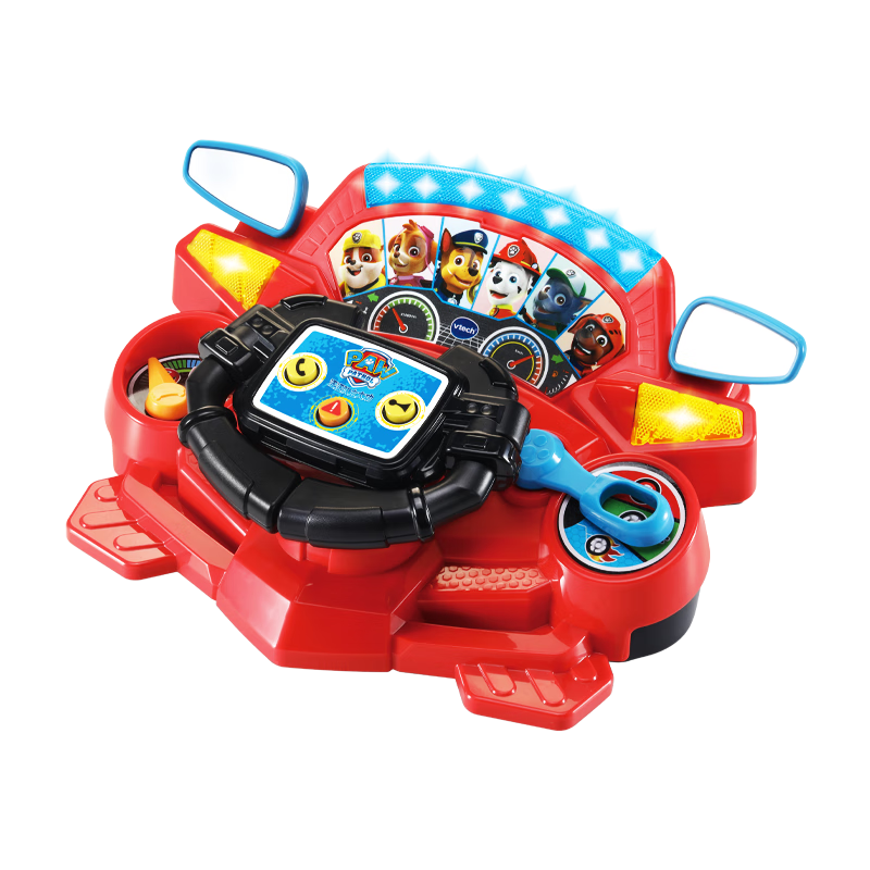 偉易達（Vtech）玩具汪汪隊立大功救援車(chē)方向盤(pán)卡通IP仿真過(guò)家家男孩兒童生日禮物