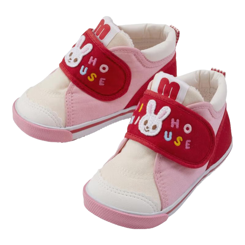 MIKIHOUSE日本制童鞋女宝宝学步鞋匠心手作舞飒兔精致刺绣婴儿鞋儿童鞋 多色 14 内长14cm （适合脚长13.5cm）