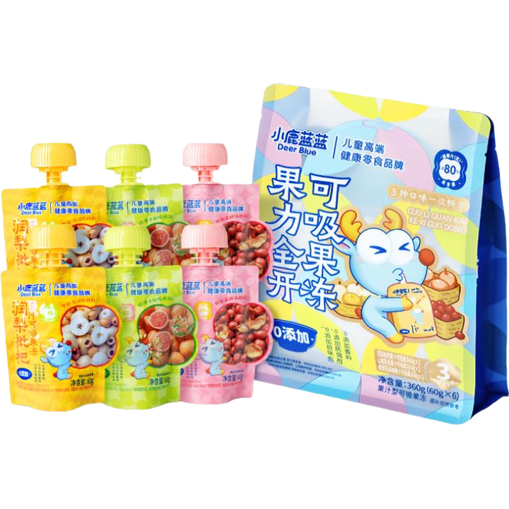 ���ڲ�����С¹��������ȫ����ˬ�̲������������װ���б�Я��ͯ����Ӫ����ζ��ʳ ����ˬ���̲���6�����װ*1/360g 15.9Ԫ