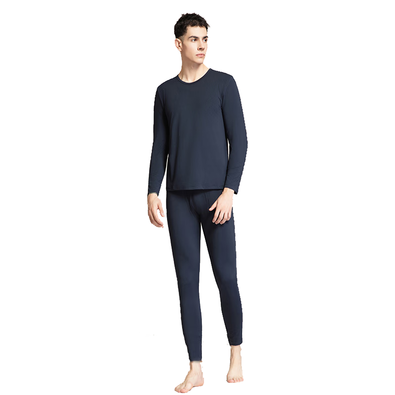 纤丝鸟【25年秋冬新品】保暖内衣套装抗菌远红外面膜衣午夜蓝男XL