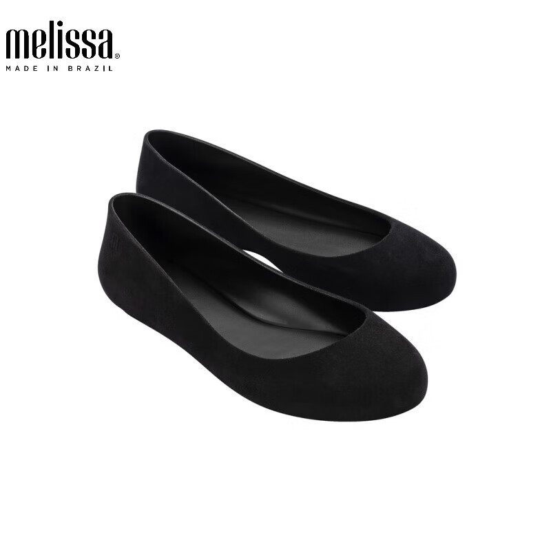 巴西梅丽莎女鞋melissa绒面单鞋一脚蹬轻奢舒适平底