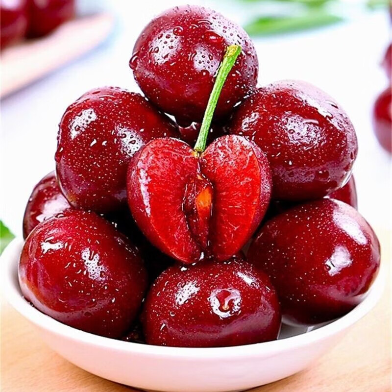 山东大樱桃SSS国产车厘子水果 新鲜水果时令生鲜 水果樱桃礼盒 中果带箱5斤（净重4斤）22-26mm 单果果径源头直发包邮