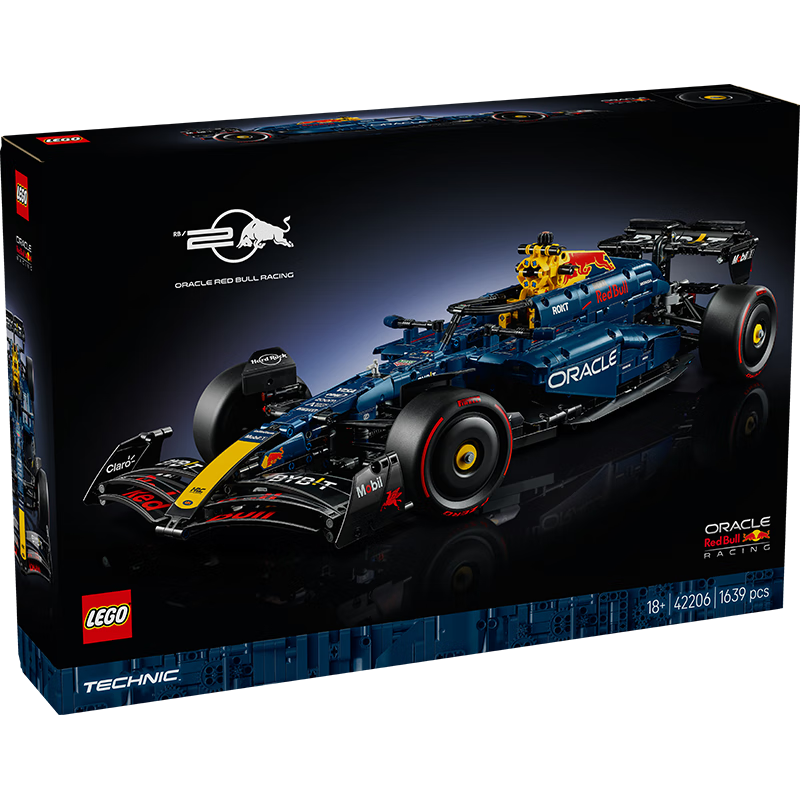 乐高（LEGO）积木拼装机械组系列42206 红牛车队F1赛车男孩玩具生日礼物