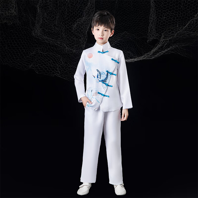 昭麓兒童演講服裝詩歌朗誦禮服青少年古箏演出服中小學生大合唱團六一 男款 150 cm